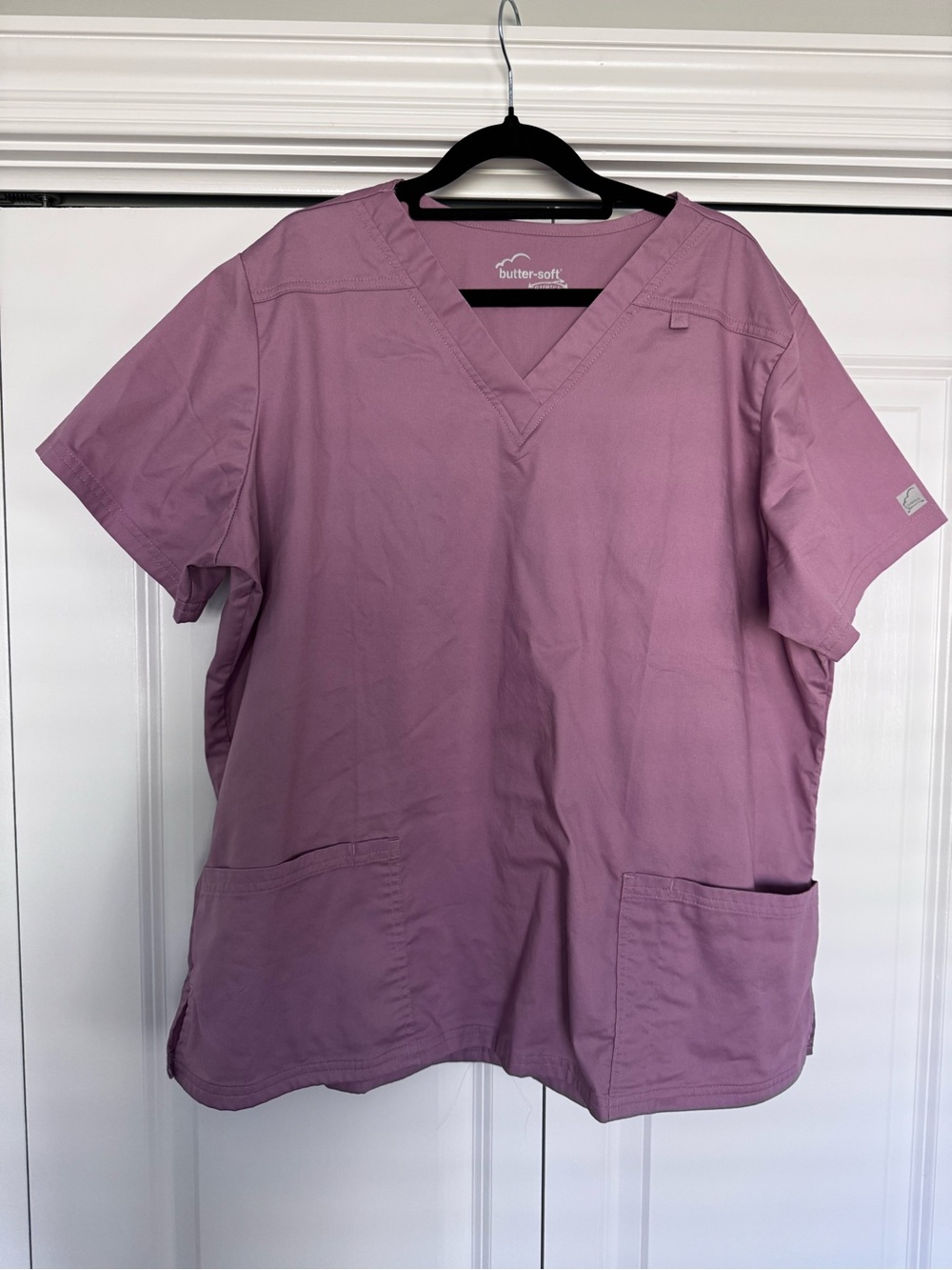 Uniform Advantage Mauve Pink V-Neck Scrub Top